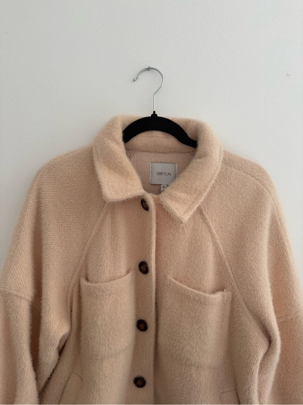 Cream Button-Front Coat - Picture 5 of 5